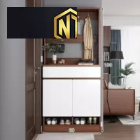 TỦ ĐỰNG GIÀY DÉP TIỆN LỢI CÓ KÈM MÓC TREO ĐỒ
